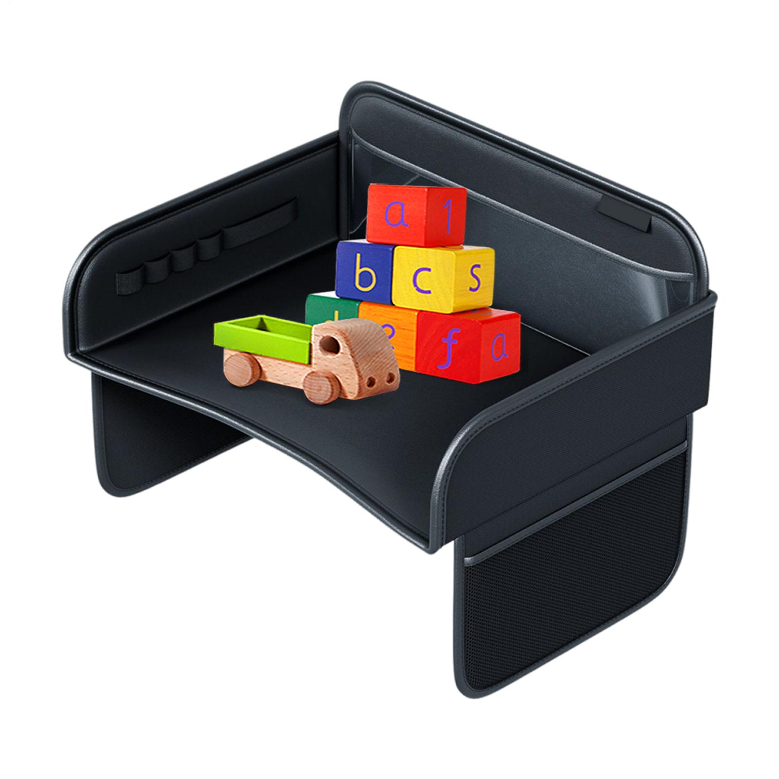 Travel Accessories Holder - โต๊ะวางของในรถยนต์สำหรับเด็ก โต๊ะวาดเขียน ถาดวางของอเนกประสงค์สำหรับเบาะหลังรถยนต์ ที่เก็บของเล่นสำหรับเด็กทารก เด็กเล็ก และเด็กโต