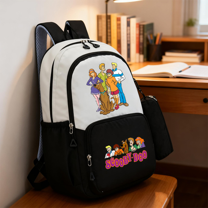 Travel Accessories And Bags - กระเป๋าเป้สะพายหลังสคูบี้ดู ความจุขนาดใหญ่ กระเป๋าหนังสือลำลองพร้อมกระเป๋าใส่ดินสอ กระเป๋าเป้ลายการ์ตูนสุนัขสำหรับนักเรียน เดินทาง เล่นกีฬา