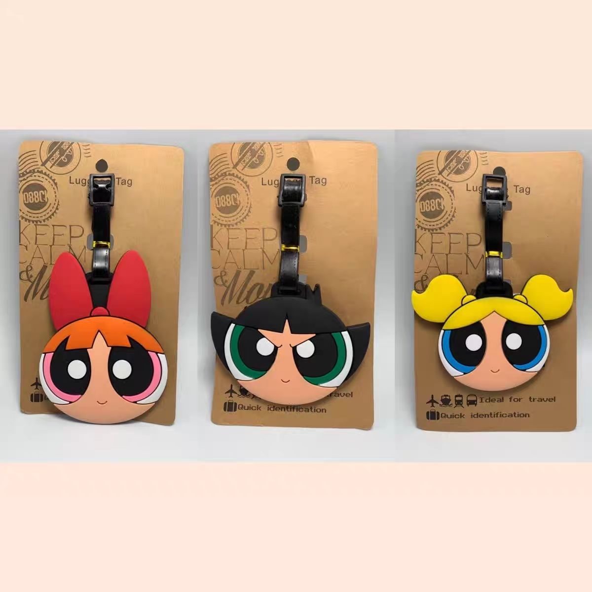 Travel Accessories And Bags - จี้กระเป๋าอนิเมะ The Powerpuff Girls น่ารัก สไตล์การ์ตูน