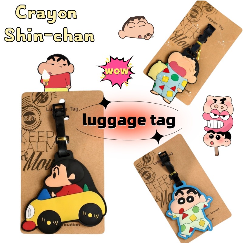 Travel Accessories For Japan - ป้ายติดกระเป๋าแฟชั่นลายการ์ตูนเครยอนชินจัง น่ารัก พกพาสะดวก ของตกแต่ง ของขวัญ