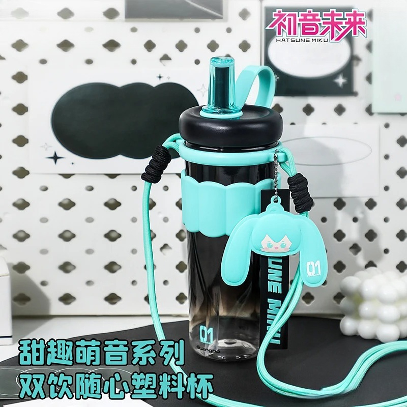 Travel Accessories For Japan - แก้วน้ำลายฮัตสึเนะ มิกุ ลายการ์ตูนน่ารัก สำหรับเดินทาง เล่นกีฬา ความจุเยอะ