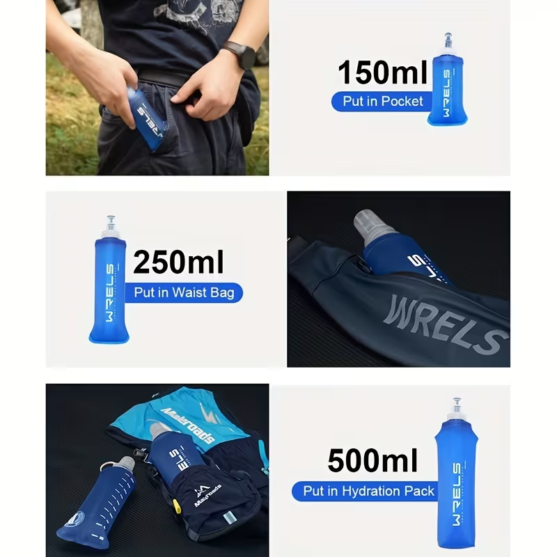 ขวดน้ำพกพาแบบนิ่มสำหรับเล่นกีฬ - Water Bottle Collapsible บทวิจารณ์และราคา