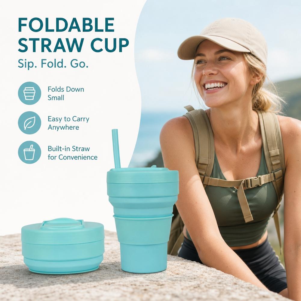 ถ้วยกาแฟซิลิโคนพับได้พร้อมฝาปิ - Water Bottle Collapsible บทวิจารณ์และราคา
