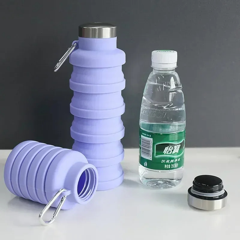 ขวดน้ำแบบพับได้, ขวดซิลิโคนพับ - Water Bottle Collapsible บทวิจารณ์และราคา