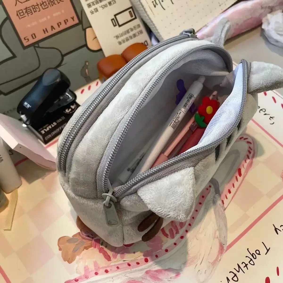 กระเป๋าดินสอพุชชีนน่ารัก ลายกา - Travel Accessories And Bags บทวิจารณ์และราคา